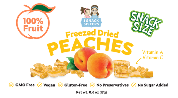 FD Peach Snacks - Yum! - Snack Size Freeze Dried Peaches (0.6 oz)